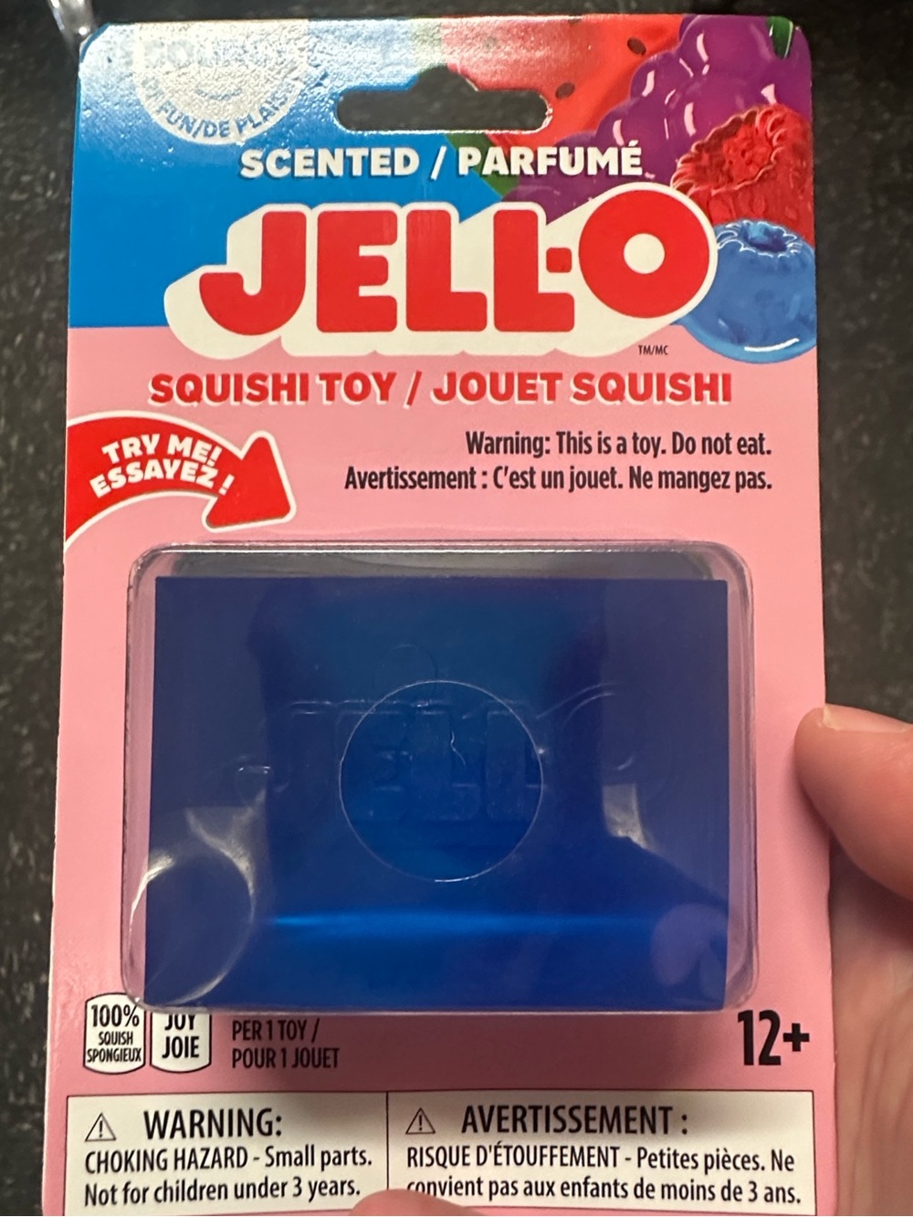JELL-O Blue Raspberry Scented Squishy Toy NIP Official Licensed Fidget Gift ASMR